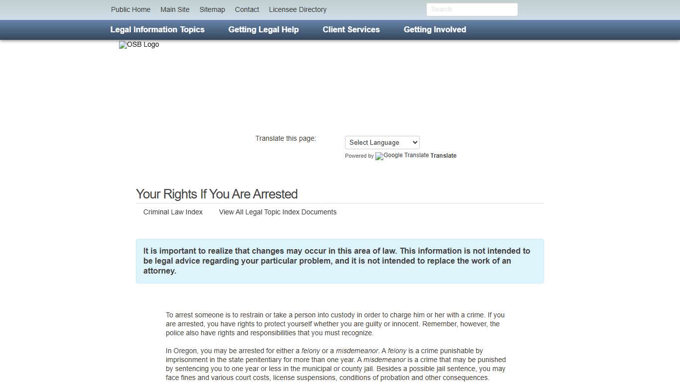 Your Rights If You Are Arrested